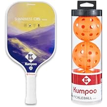 Pickleball Paddle SUNS0purple + Balls L40orange