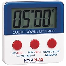 Hygiplas Countdown Timer with Magnetic Back and Large Digital Display