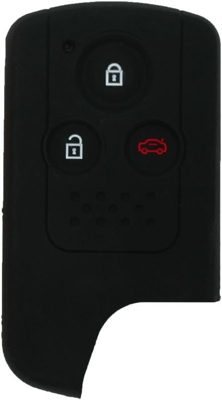 Silicone Cover Protector Case Holder Skin Jacket Compatible with HONDA 3 Button Smart Remote Key Fob CV9203 Black