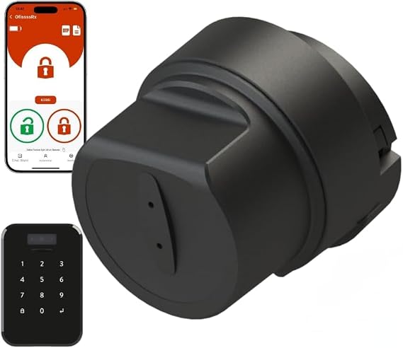 DESi Utopic RXe Akıllı Kilit, iOS/Android Uyumlu, Çelik Kapılar İçin, Rozete Montajlı, Delme Biçme ve Değiştirme Olmadan Kolay Montaj (Utopic RXe + Yüz Tanıma/Şifre)