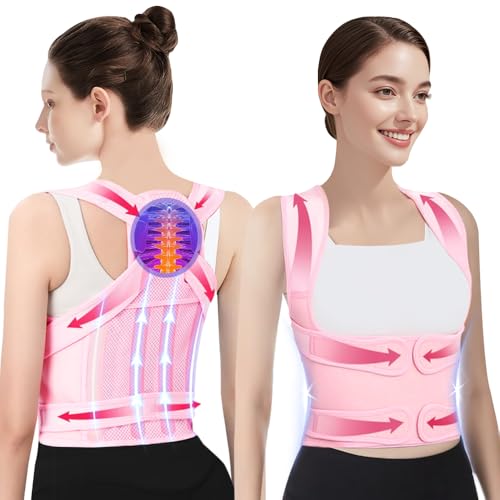Premium Adjustable Back Brace Posture Corrector for Women and Men - Effective Straightener for Scoliosis, Hunchback Correction, Lower Back Pain Relief, Spine Alignment, and Posture TrainingMedium