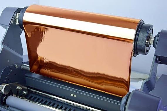 Printable Copper Metallic Foil Laminating Toner Reactive Fusing Foil 12.6" x 984, 3" Core - Flaring Foil - Sleeking Foil - Digital Foil for DUPLO DFL-500 Q-Topic