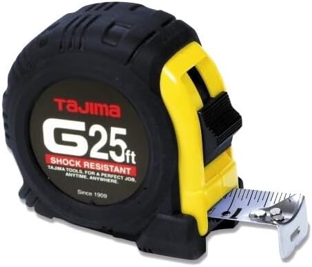 Tajima G-25BW 1 x 25 Shock Resistant Tape Measure