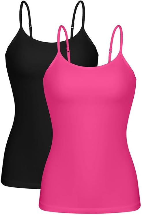 beautyin Women Cotton Camisole Shelf Bra Tank Top Workout Yoga Underwear
