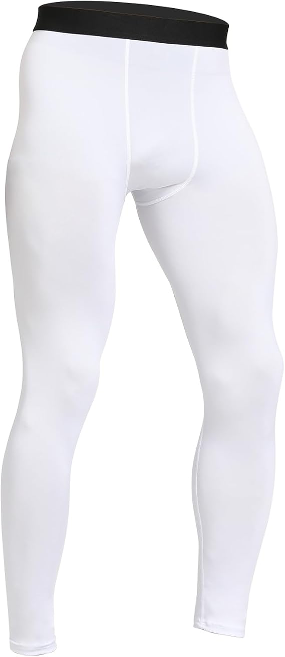 HYCOPROT Men's Compression Pants, Athletic Leggings Baselayer Bottoms Workout Tights for Basketball Running Yoga Gym