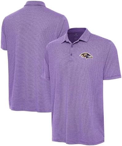 Antigua Mens Heather Purple Baltimore Ravens Scheme Polo