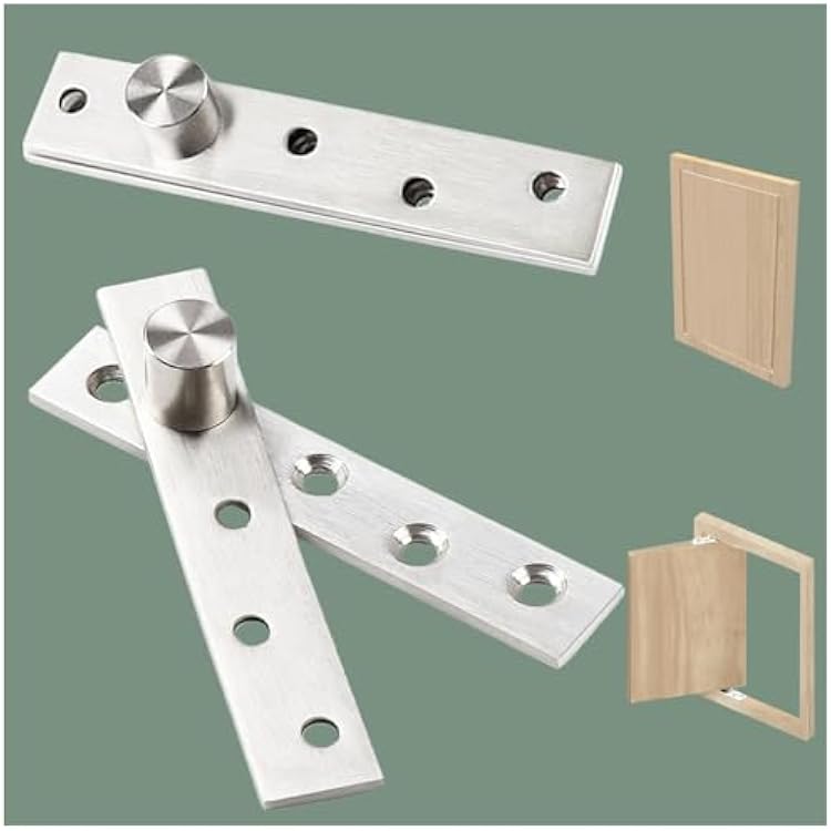 Inset Cabinet Hinges 180 Degrees,Hidden Door Bookcase Hinges,Hinges for Kitchen Cabinet Doors,360 Degrees Pivot Hinge Invisible Hinges 2 Pcs