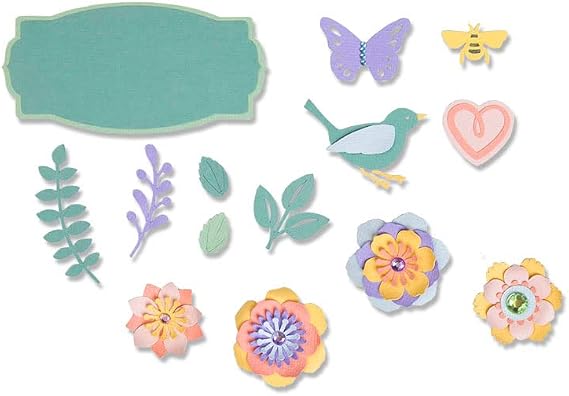 Sizzix Spring Things Dies, One Size, Multicolor