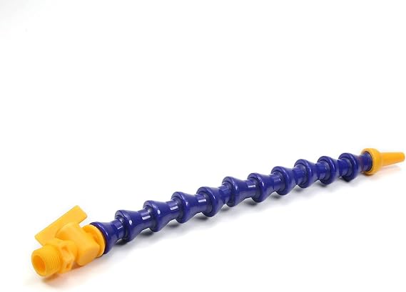 Utoolmart Coolant Pipe, G1/4 Thread Round Nozzle Water Oil Coolant Pipe Hose, 12" Length Adjustable Flexible Cooling Tube with Valve, for Lathe Hydraulic Machinery and Water Cooling System, 1 Pcs