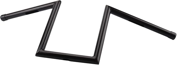 1'' Handlebar 10'' Rise Z Bar Narrow Ape Hanger Fit for Harley Sportster Dyna Street Bob Wide Glide Kawasaki Yamaha Chopper Bobber Cafe Racer, 25.4mm Diameter Zee Zed Handle Bar