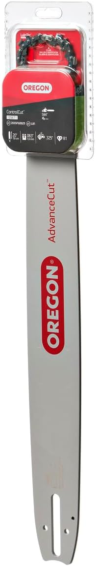 Oregon 20" Bar & Chainsaw Chain Combo, .325", .063" Gauge, 81 Drive Links | AdvanceCut L81, Low-Vibration, Replacement Saw Chain & Guide Bar, Fits Several Stihl Models and More