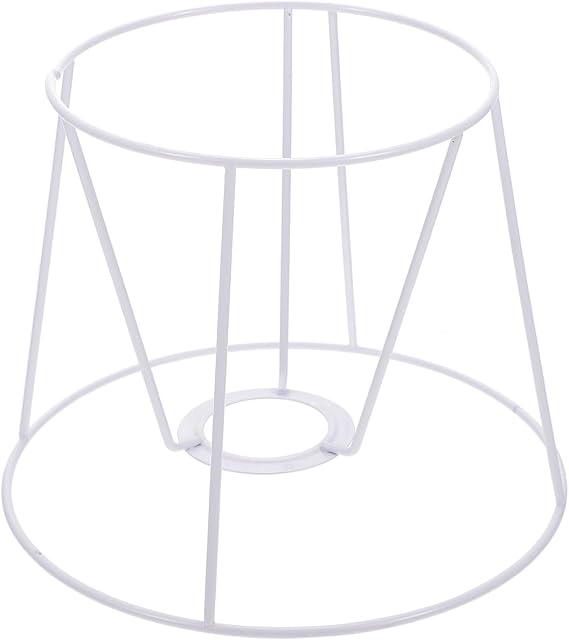 Milisten DIY Lamp Shade Frame Wire Bracket Table Light Fitting E27 1Pack | Sturdy Iron Cage for Custom Fabric or Paper Lampshades - Fits 4.2cm E27 Sockets, Ideal for Desk Lighting and Ceiling Crafts