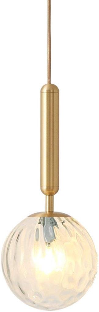 1 Lights Mid Century Gold Pendant Light Modern Globe Hanging Lamp Delicate Decorative Pattern Glass Ceiling Pedant Light for Bedroom Living Room Kitchen