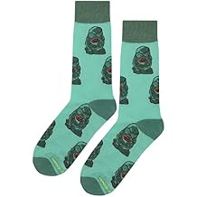 Black Lagoon Creature Dress Socks Funny Novelty Crazy Fun Design Men Size 8-12 Cotton Casual Crew Colorful Funky Fancy Socks Gift for Men