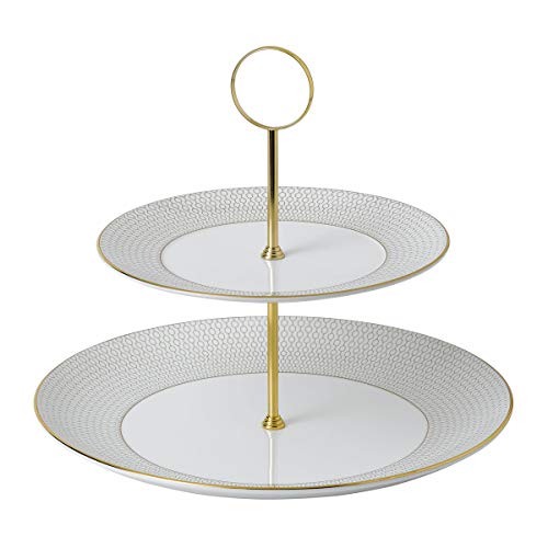 Wedgwood Gio Gold Two-Tier Cake Stand