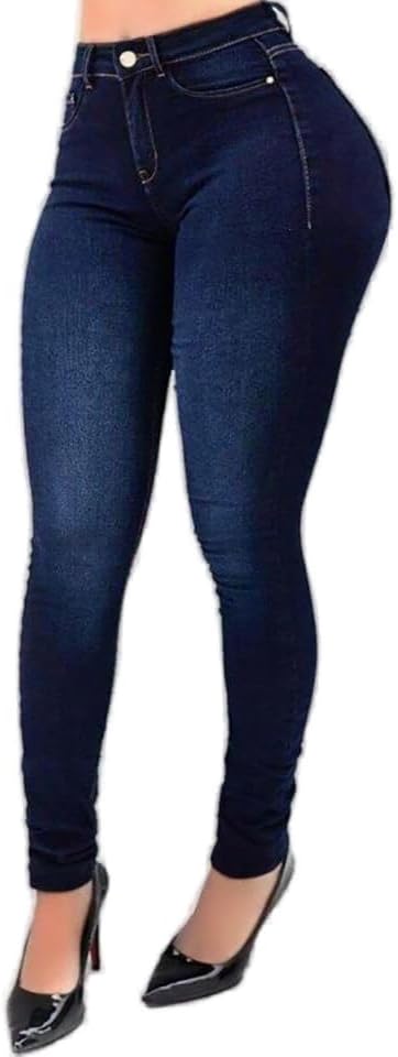 Womens High Waisted Butt Lifting Jeans Curvy Stretch Skinny Denim Pants Cola Push Up Jeans Trousers