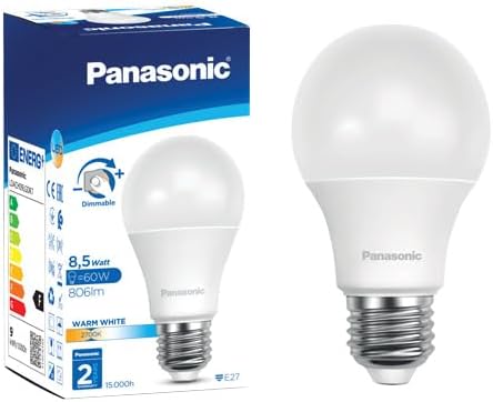 Panasonic E27 LED Dim Lamba 8.5W 806LM 2700K [Enerji Sınıfı F]