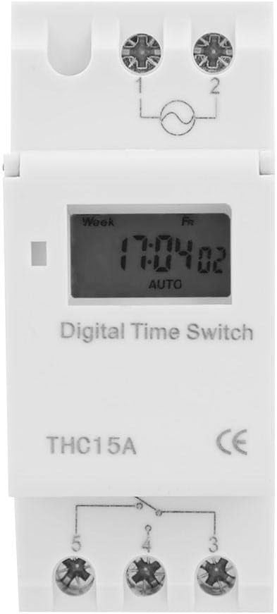 Digital Timer Switch, AC 220-240V Timer Relay Switch 1 Minute to 168 Hours Time Control Switch 50-60Hz Timing Switch