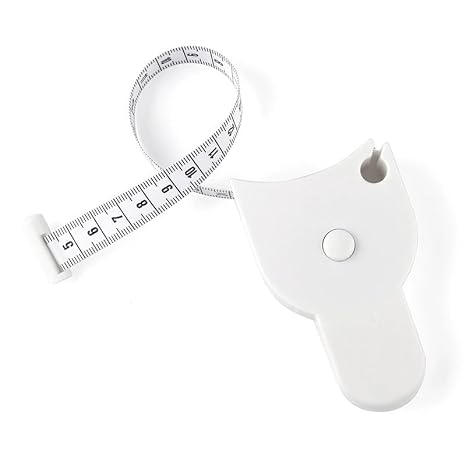 Tape Measure - 60 Inch Double Sided Scale, Self Retracting Tape Measure for Tailor Fitness Triple Measurement(White)