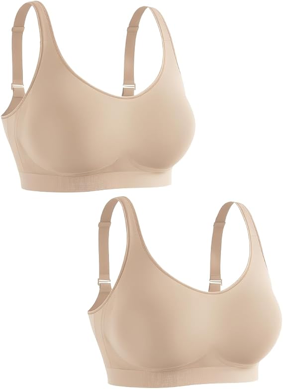SHAPERMINT Bras for Women, Full Coverage Wirefree Bra with Lift, Plus Size