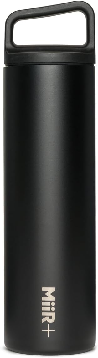 MiiR Climate+ Wide Mouth Bottle 20oz Thermal Insulated Bottle Vacuum Insulated Water Bottle 20oz Portable Black