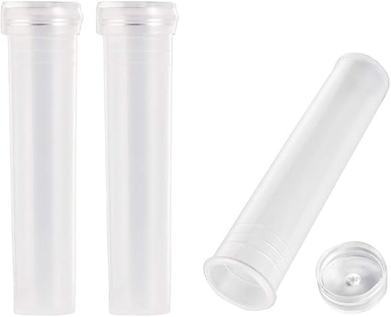 lasenersm 30 Pieces Flower Water Tubes Clear Plastic Floral Tubes Floral Water Tubes Vials for Milkweed Stem Cuttings Flower Arrangements Medium 2.83 Inch Length, Transparent