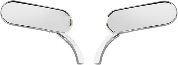 Motorcycle Rearview Mirror For Touring For Electra Glide For Dyna Fatboy For Softail For Sportster 2Pcs/Pair Motorcycle Rearview Mirror Motocross Mini Oval Mirrors Motorbike Rear Mirror(Chrome)