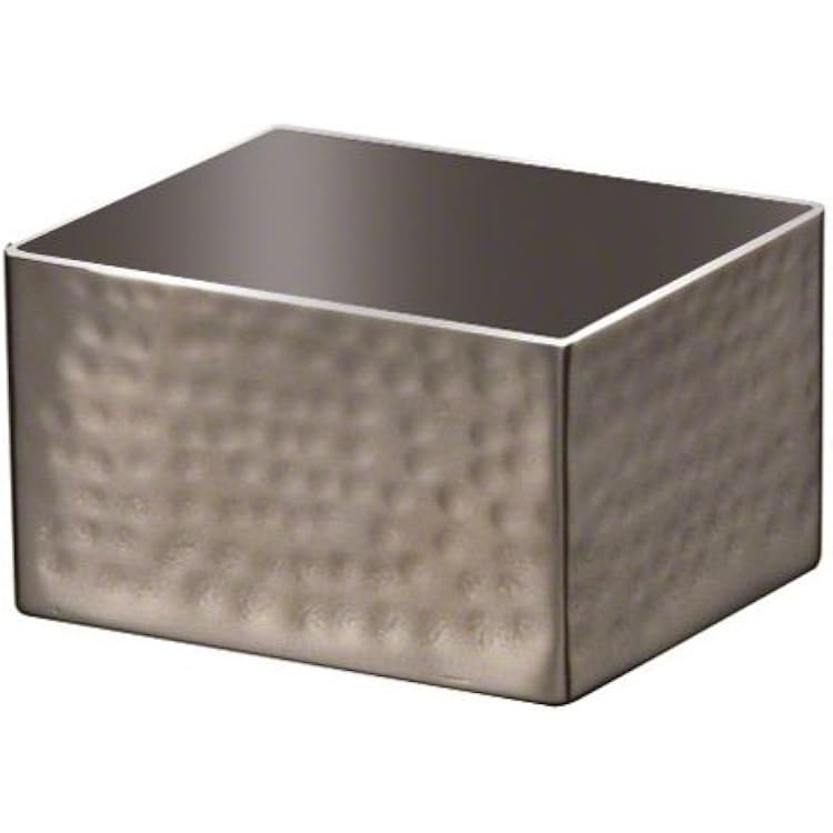 American Metalcraft HMSPH4 Hammered Stainless Steel Rectangle Sugar Packet Holder, 2.75 L x 3.25 W, Silver