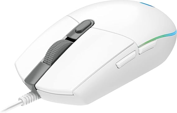 Logitech G G102 Kablolu Oyuncu Mouse, LIGHTSYNC RGB Aydınlatma, 8.000 DPI, 6 Programlanabilir Tuş, Beyaz