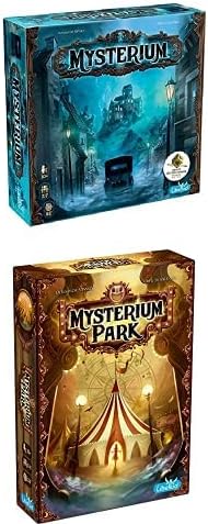 Mysterium and Mysterium Park Board Game Bundle, Includes Mysterium Base Game and Mysterium Park Standalone Game, Cooperative Mystery Game, Horror Game for Adults and Kids, Made by Libellud