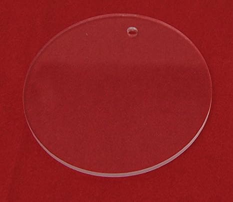 Clear Acrylic Circles 3" - 6" with Keychain/Ornament Hole 20 Pack (3.5")