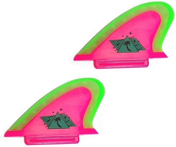 Catch Surf Beater Pro Safety Twin Fin Set, Hot Pink/Neon Lime