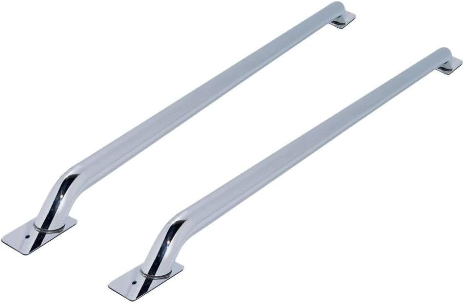 Set of 2 Bed Rails Truck Pair Steel for GMC for C3500C2500 for K2500K1500 for C35C3500 Pickup for K15K1500 Pickup for K25K2500 Pickup for C35 for K15 for K25 Polished
