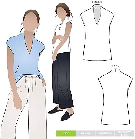 Style Arc Sewing Pattern - Como Knit Top (Sizes 18-30)