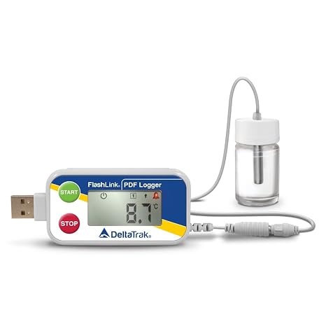 DeltaTrak 40527 Digital Temperature USB PDF Data Logger External Bottle Buffered Sensor