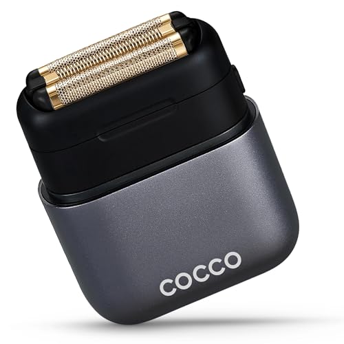 COCCO IMPACTO Foil Shaver for Men, Triple Gold Foil Electric Razor, Head Shaver for Bald Men, Wet & Dry Use, Magnetic Replaceable Head, Intelligent Accelerator, 90-Min Runtime Gray