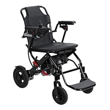 Adults Electric Wheelchair,with Large Footrest & Lightweight Foldable Motorized Wheelchair, 12-Mile Range 500W Motor Portable Elderly Wheelchair