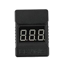 QWinOut LiPo Battery Checker, 2in1 RC 1-8S Battery Tester Monitor, Low-Voltage Buzzer Alarm with LED Indicator Dual Speakers for 1-8s Lipo/Li-ion/LiMn/Li-Fe Battery