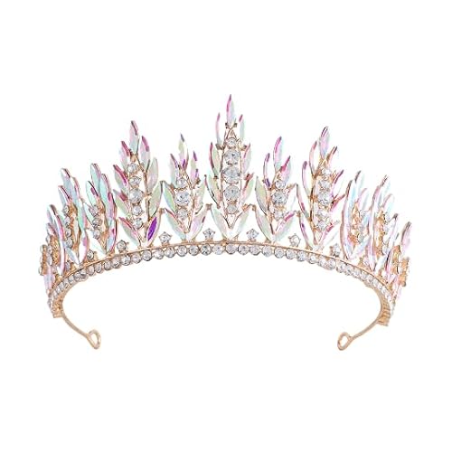 Wedding Tiara for Bride Princess Tiara Headband Bridal Crown,Crystal Rhinestone Hair Jewelry Decor for Queen Bride Wedding Pageant PartyAB A28
