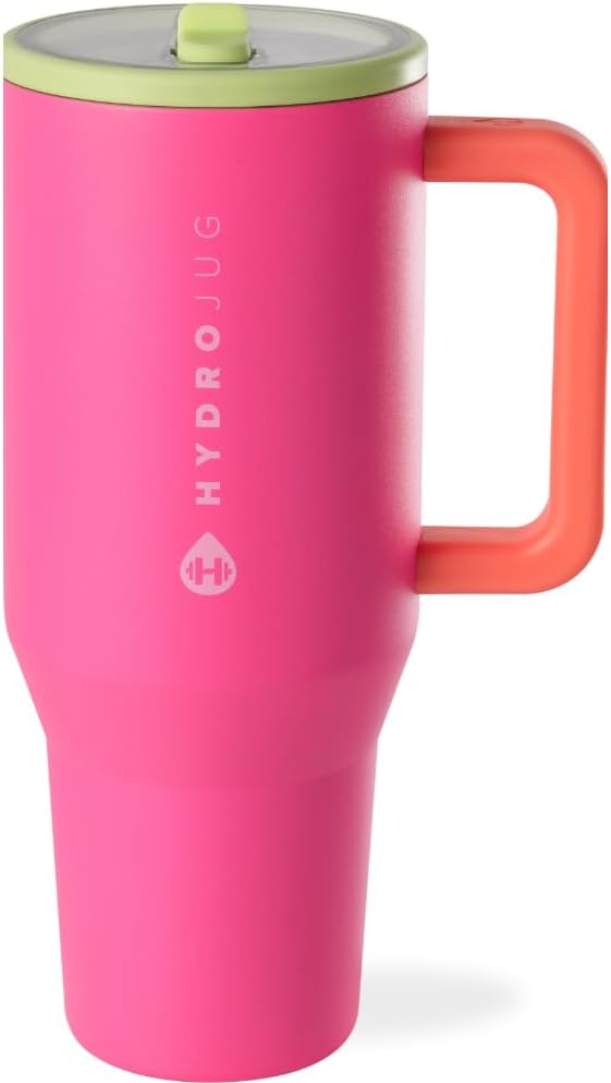 HydroJug Traveler 40oz, Insulated Tumbler with Handle & Straw, Orchid