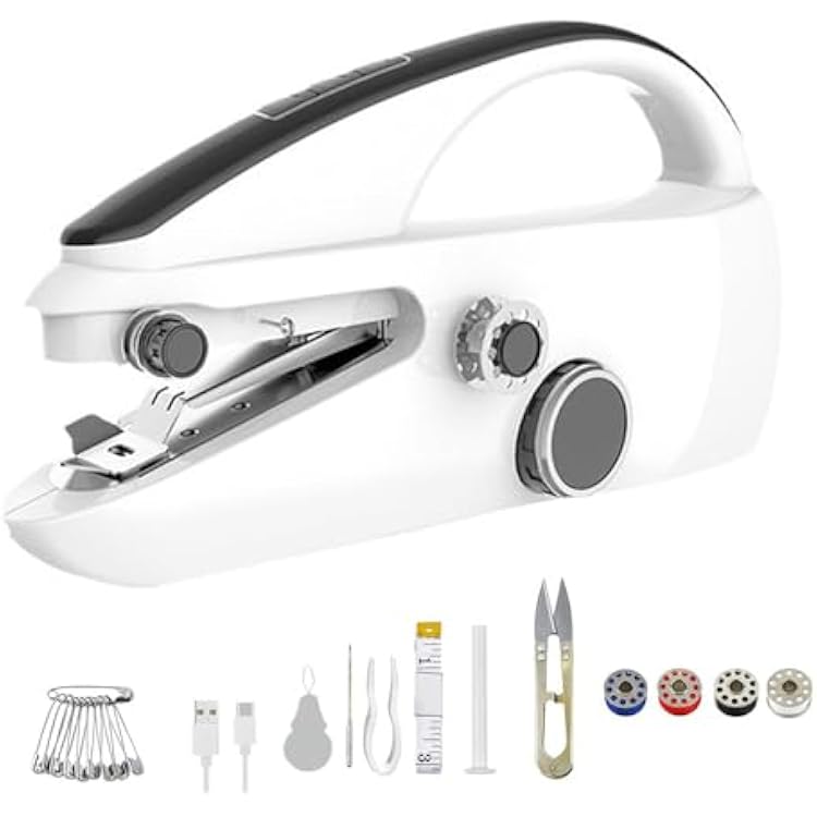 Handheld Sewing Machine, Mini sewing machine, Handheld Sewing Machine Heavy Duty Easy to Use and Fast Stitch Suitable for Clothes,Fabrics, DIY Home Travel