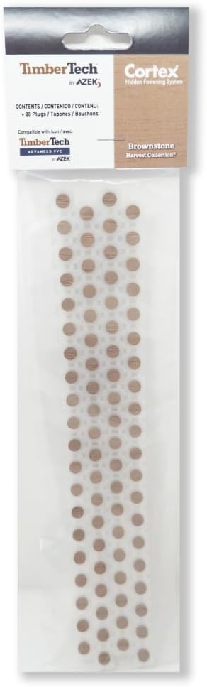 TimberTech Collated Cortex Replacement Plugs 80 Count Brownstone
