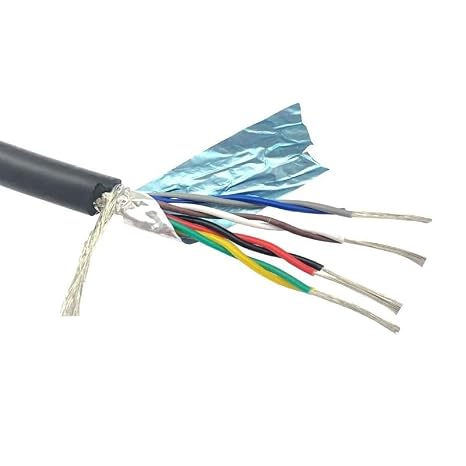 2Meter RVSP Twisted Pair Shielded Cable 26/24/22/20/18AWG 2/4/6/8 Cores RS485 Signal Control Wire Tinned Copper Wire Audio Cable (Size : 2 Cores 2Meters, Color : 24AWG 0.2mm2 Back)
