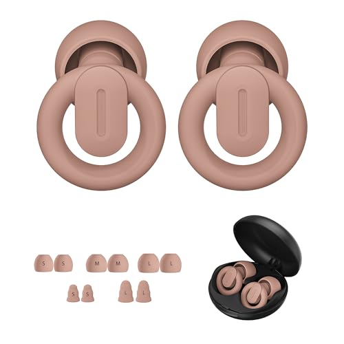 Ear Plugs for Sleeping Noise Cancelling, Reusable Earplugs for Noise Reduction, Soft Silicone Hearing Protection Ear Plugs for Sleep, Work, Noise Sensitivity, Study, Snoring, Concert 30-35dB