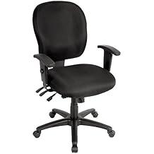 Eurotech Seating Racer Midback Swivel Chair, Black
