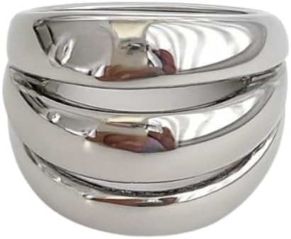 Pierced Owl 316L Stainless Steel Triple Dome Ring