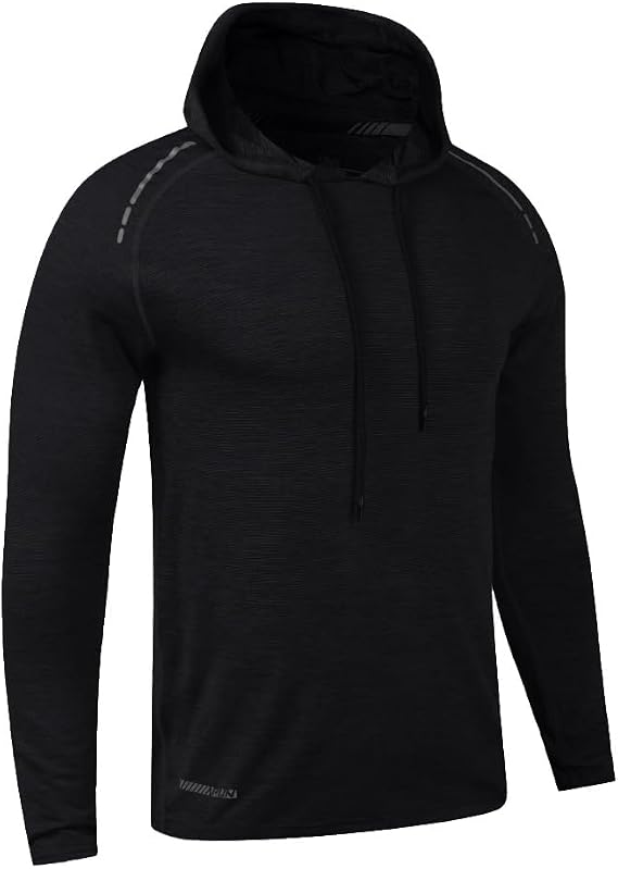 Men Bodybuilding Long Sleeve Hoodie Running Sweatshirts Dry Fit