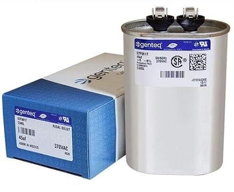Jard 12923-45 uF MFD x 370 VAC Genteq Replacement Capacitor Oval # C345L/97F9617