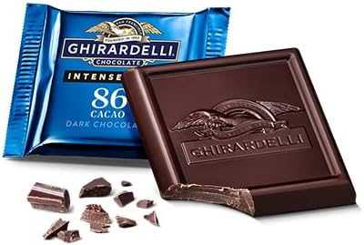 86% Dark Chocolate GHIRARDELLI SQUARES Midnight Reverie - USA Import - Rare (20)