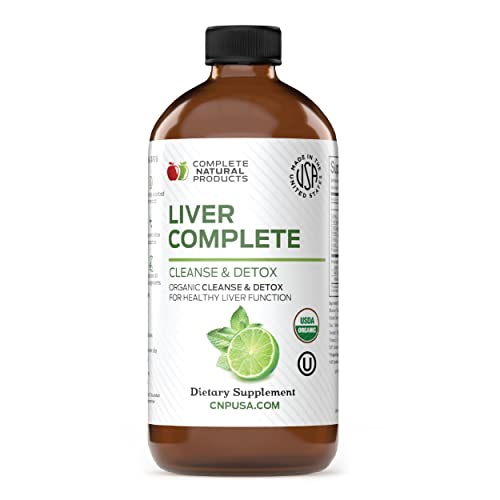 Complete Natural Products Liver Complete 12oz - Organic Liquid Liver Cleanse & Detox Supplement for High Enzymes, Fatty Liver, Liver Support